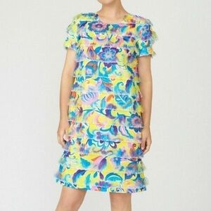 J Crew yellow fringe dress NWT size 6